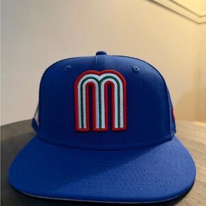 Mexico Blue Cap with Red and White Logo